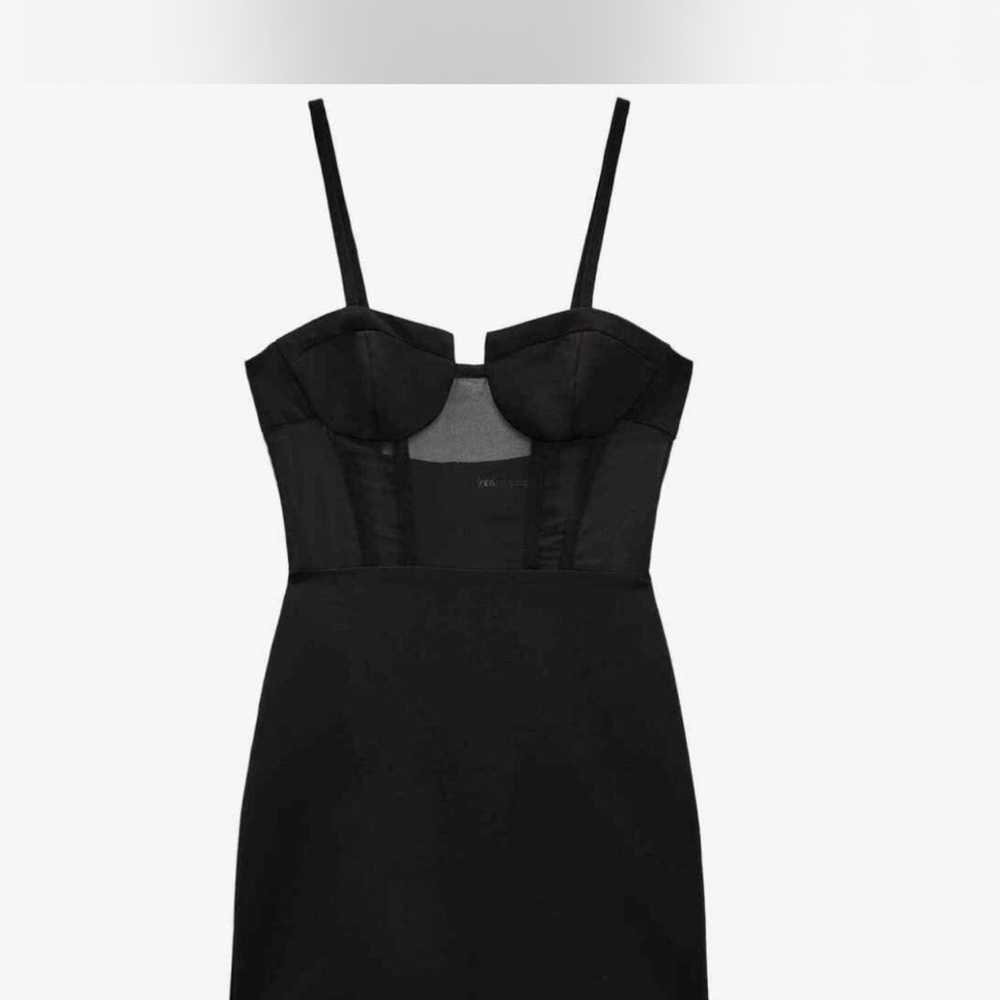 Black Zara Corset Mini dress